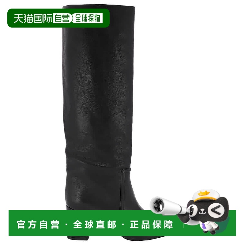 自营 paris texas巴黎得克萨斯州女士黑色Anja 70mm皮靴-黑色 美