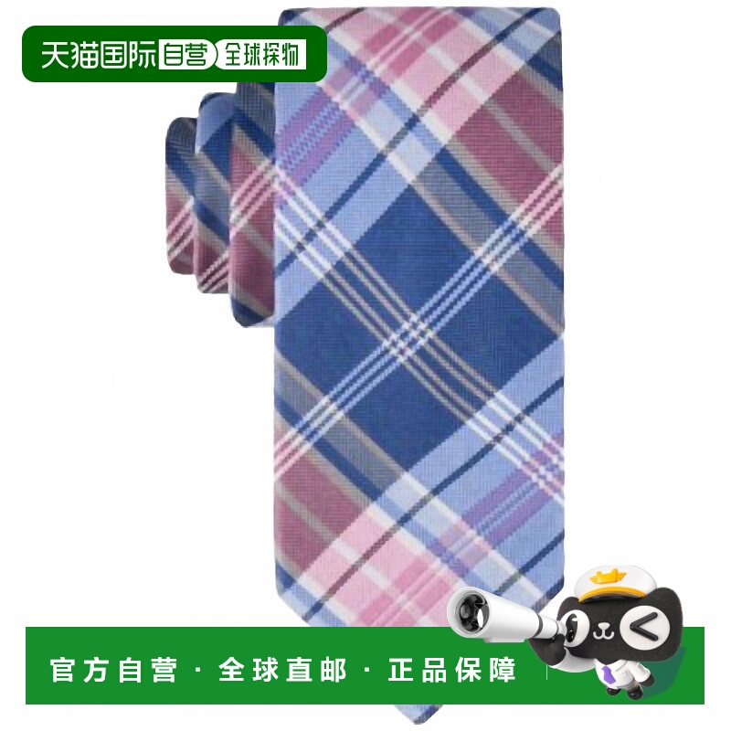 自营tommy hilfigerMen's Classic Plaid Tie In Pink - pink 美