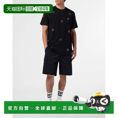 自营philipp plein圆领t恤Monogram Stones Monogram-黑色 美国奥