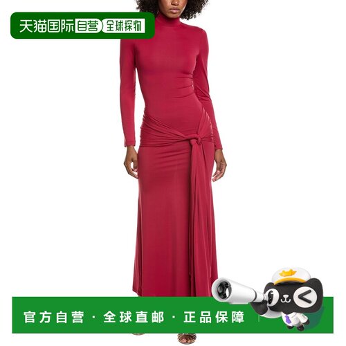 自营Bardot Alix Maxi Tie-Front Dress - red 美国奥莱直发长裙