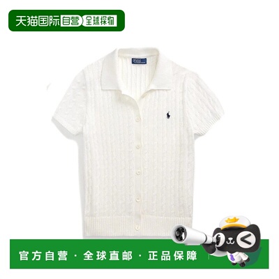 自营polo ralph laurenClassic Cable Knit Short-Sleeved Sweate