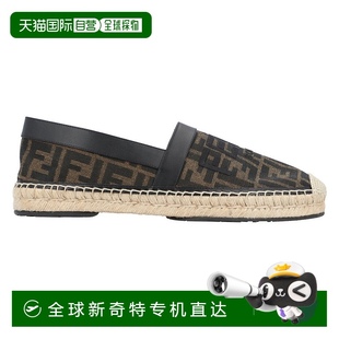 帆布鞋 自營 飾 灰色 fendi提花Ff圖案和皮革裝 美國奧萊直發(fā)