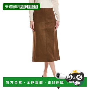 自营English Factory Midi Skirt - brown 美国奥莱直发