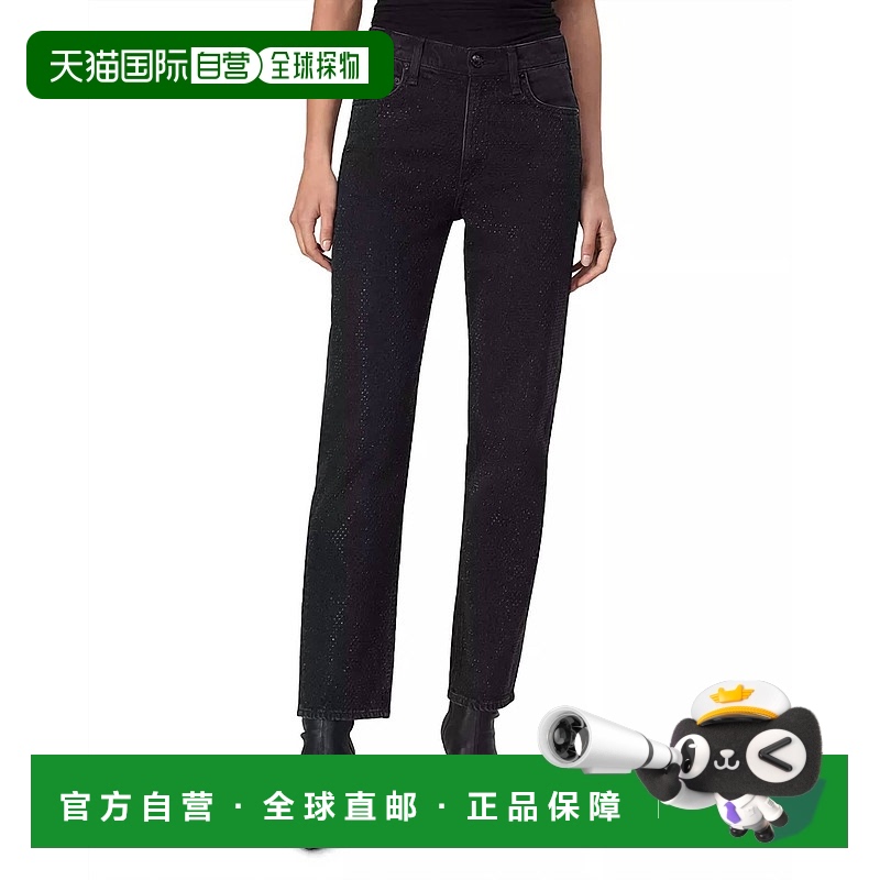 自营 rag & boneHarlow 缀饰高腰直筒及踝牛仔裤，采用 Sirin 和