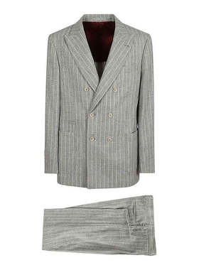 自营Brunello Cucinelli Leather Two-Piece Men's Suit - pearl