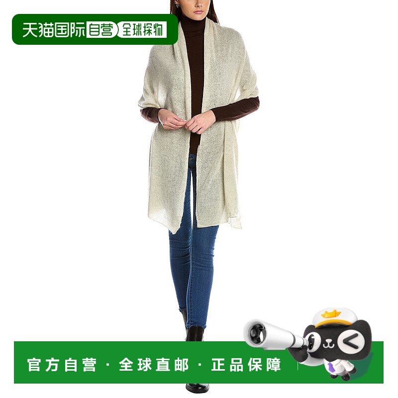 自营Portolano轻质羊绒围巾-白色 美国奥莱直发