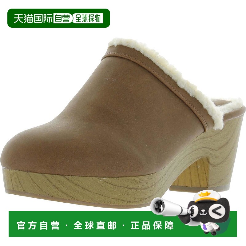 自营style & co.Tooma女式拖鞋鞋跟骡子-棕色光滑 美国奥莱直发