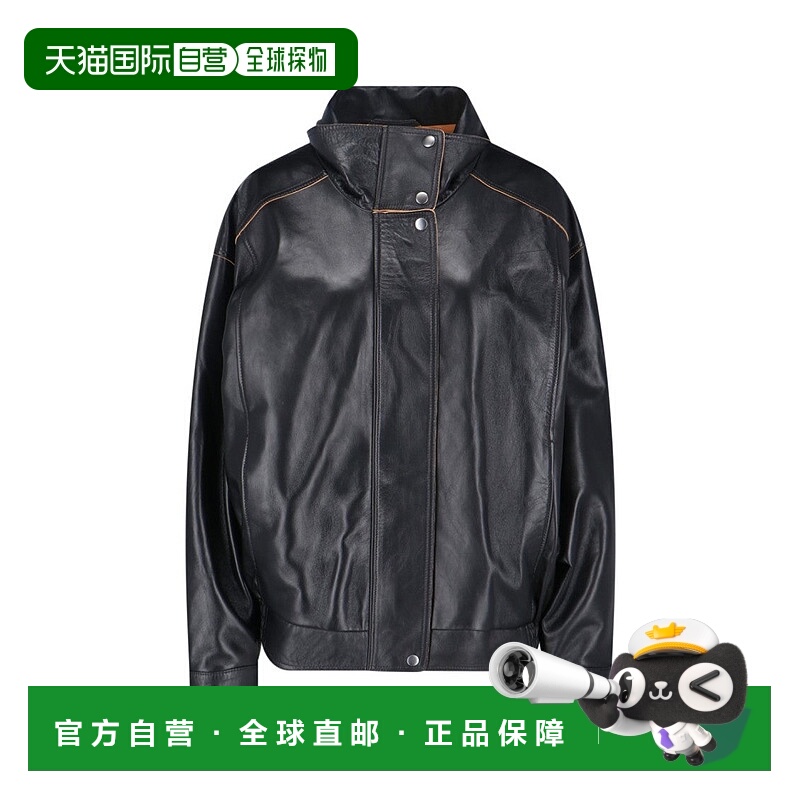 自营calvin klein羊毛皮夹克-黑色-黑色 美国奥莱直发