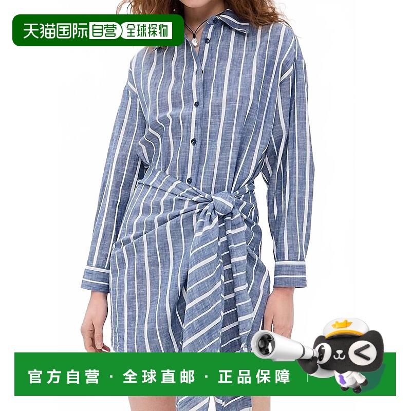 自营apiece apartAlessandra Mini Dress In Chambray Blue - cha