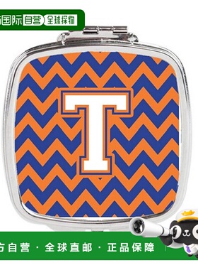 自营Carolines Treasures CJ1060-TSCM 字母 T 雪佛龙蓝橙 3正品