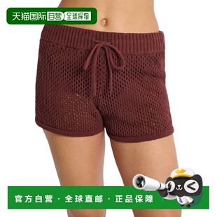 短裤 自营 美国奥莱直发新款 棕色 Onia钩针针织短款