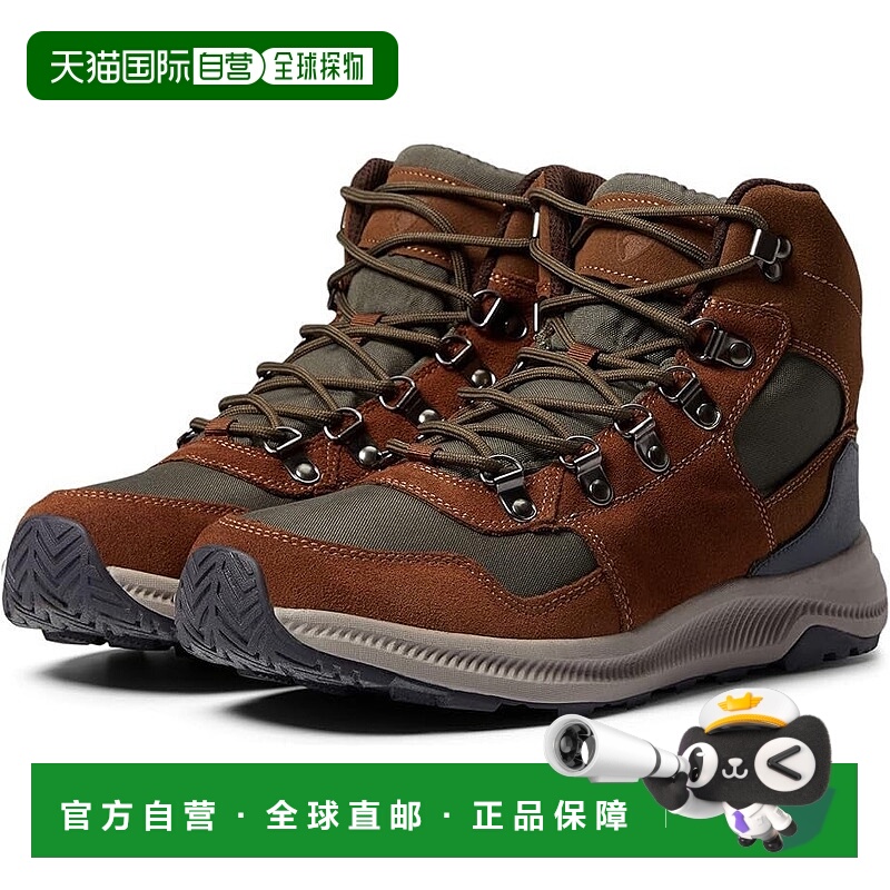 自营 deer stags鹿峰靴男士栗色绿色人造绒面革脚踝徒步ZPO3896-