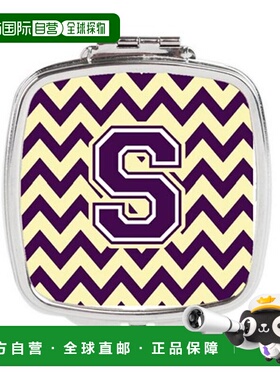 自营 Carolines Treasures CJ1058-SSCM 字母 S 雪佛龙紫色正品