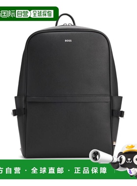 自营bossBackpack with foil-print logo - black 美国奥莱直发
