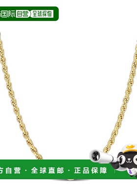 自营 Mimi & Max 2.2 毫米绳链项链，镀黄色纯银 - 18 英寸 - 黄
