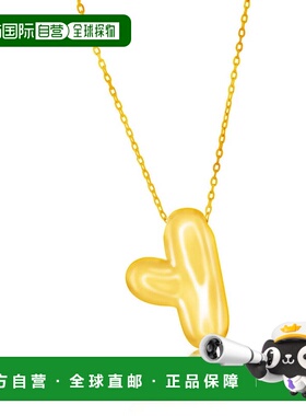 自营simonaSterling Silver, Bubble 'I' Initial Necklace - Gol