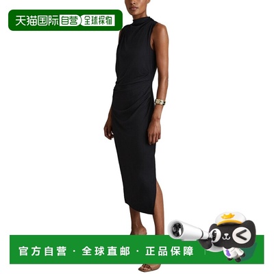 自营Reiss Beaux Drape Sleeveless Sheath Dress - charcoal 美