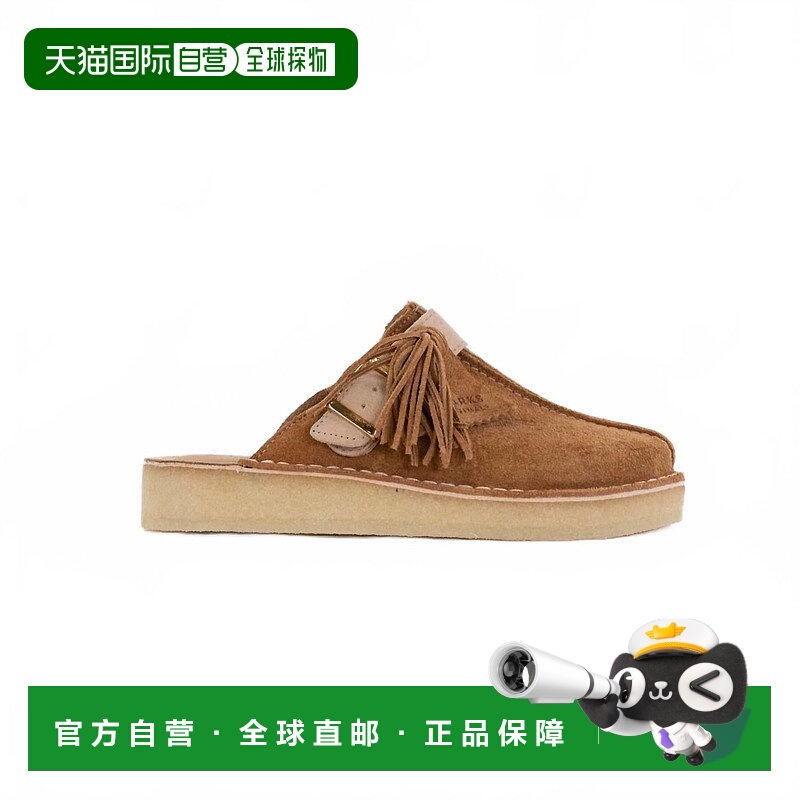 自营clarksWomen's Trek Mule Shoes In Light Tan Combi - light