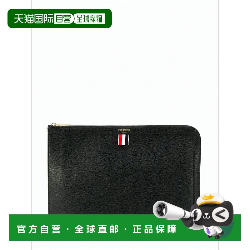 自营thom browneRectangular Cow Leather Clutch With Gold-Tone