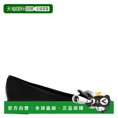 自营Jimmy Choo Ravi水晶装饰平底鞋-黑色/水晶 单鞋美国直发奥莱