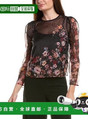 自营Ted Baker Organza Blouse - black 美国奥莱直发上衣女装