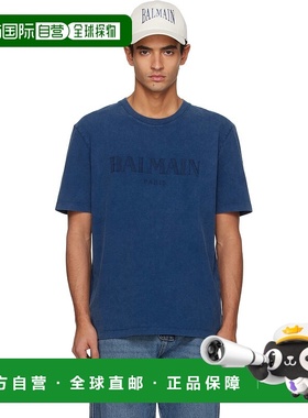 1h可退 香港直邮潮奢 Balmain 巴尔曼 男士 蓝色 Vintage Embroid