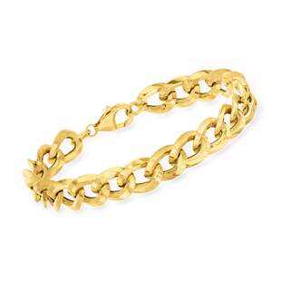 自营Ross-Simons 意大利 14kt 黄金路缘链手链 - 8 英寸 美国奥莱