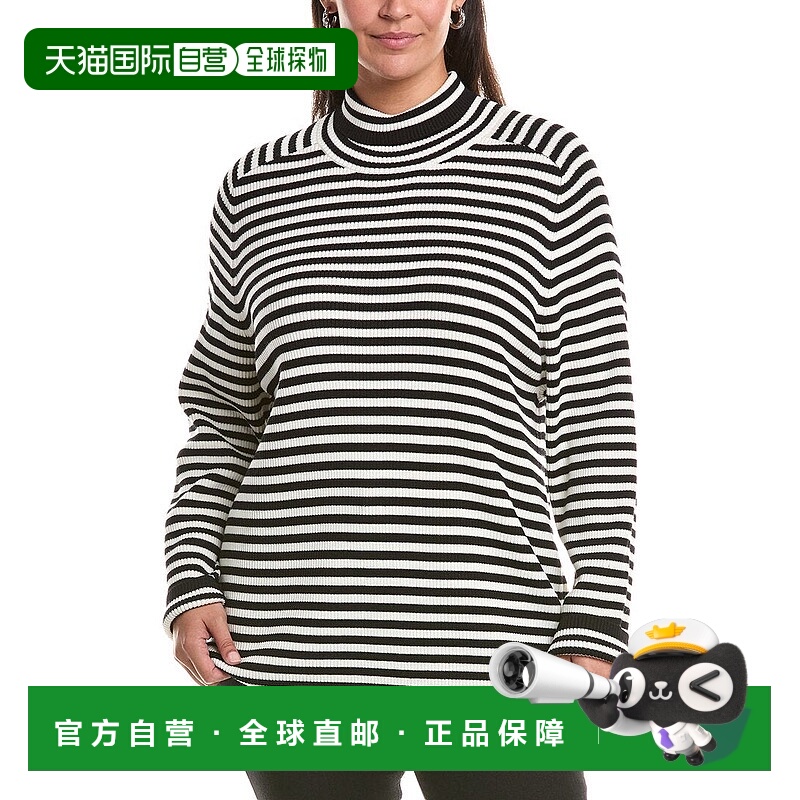 自营Marina Rinaldi Plus Enigma羊毛毛衣-黑色 美国奥莱直发
