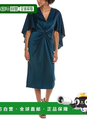 自营 Halston Tomi 鸡尾酒礼服 - 蓝色 美国奥莱直发连衣裙