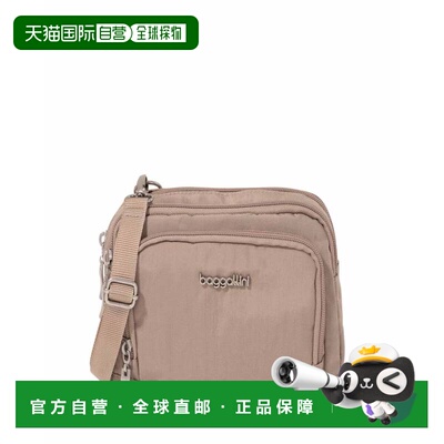 自营baggallini Trifecta RFID Wallet Crossbody Bag - moonrock