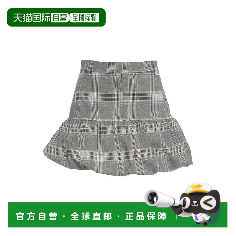 自营baum und pferdgarten褶边格子迷你裙，合身的腰和俏皮的下摆