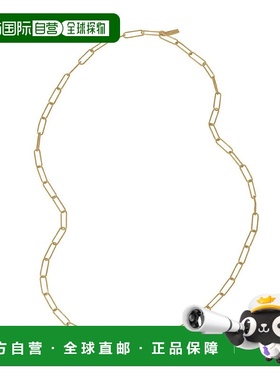自营 Adornia 锁回形针链项链 14k 黄金镀金纯银 .925 纯银 - 黄