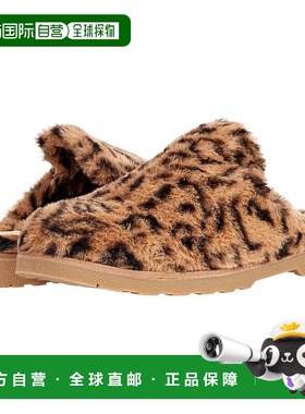 自营 BC Footwear Prime Time女式棕色豹纹人造毛皮拖鞋JOBB802-