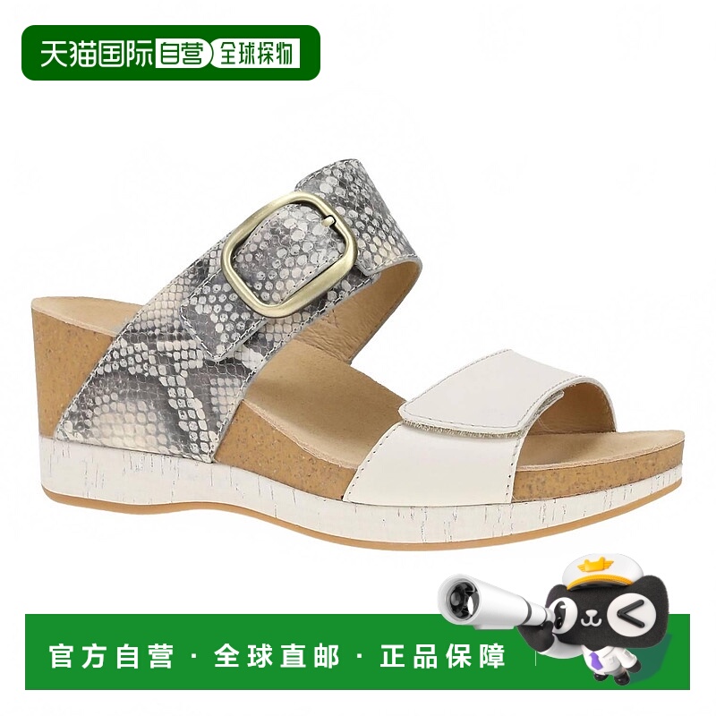 自营danskoWomen's Shannon Leather Sandal In Snake Ivory 美国