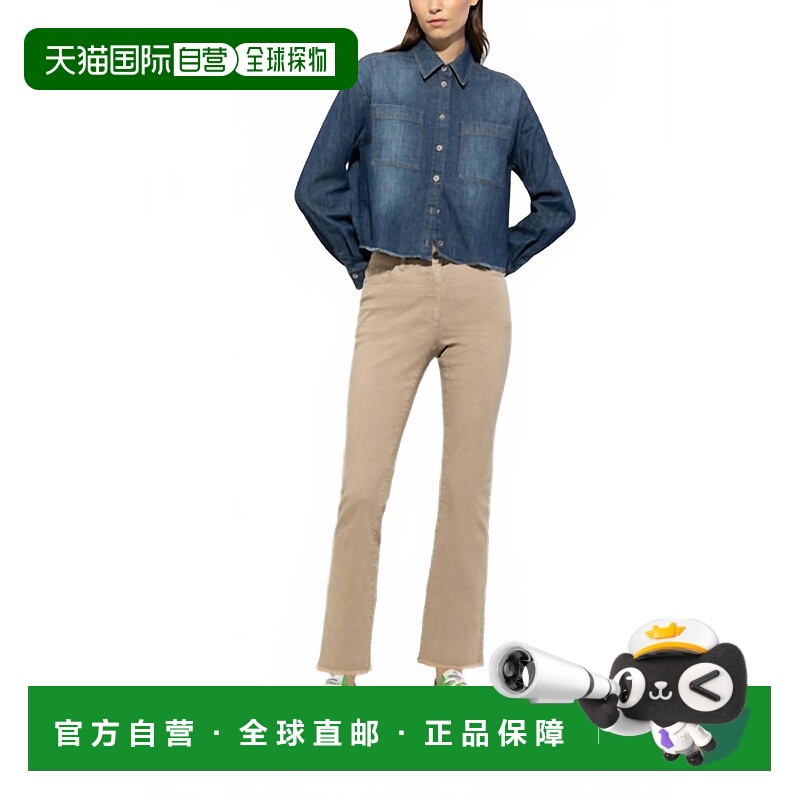 自营luisa ceranoAuthentic Baby Flare Denim Trousers In Sandy