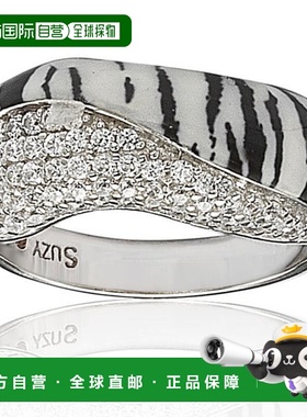 自营 Suzy Levian Wild Side 纯银立方氧化锆白虎戒指 - 白色 美