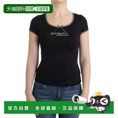 自营Roberto Cavalli Elastane Women's Top - black 美国奥莱直