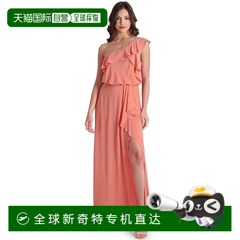 自营 bcbgmaxazriaDahlia女式伴娘正式晚礼服-赤土色 【美国奥莱
