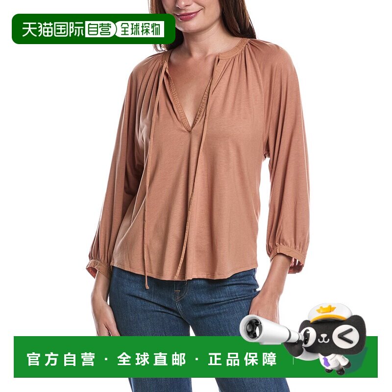 自营 Nation LTD布莱利农民上衣-棕色 女装美国奥莱性感直发