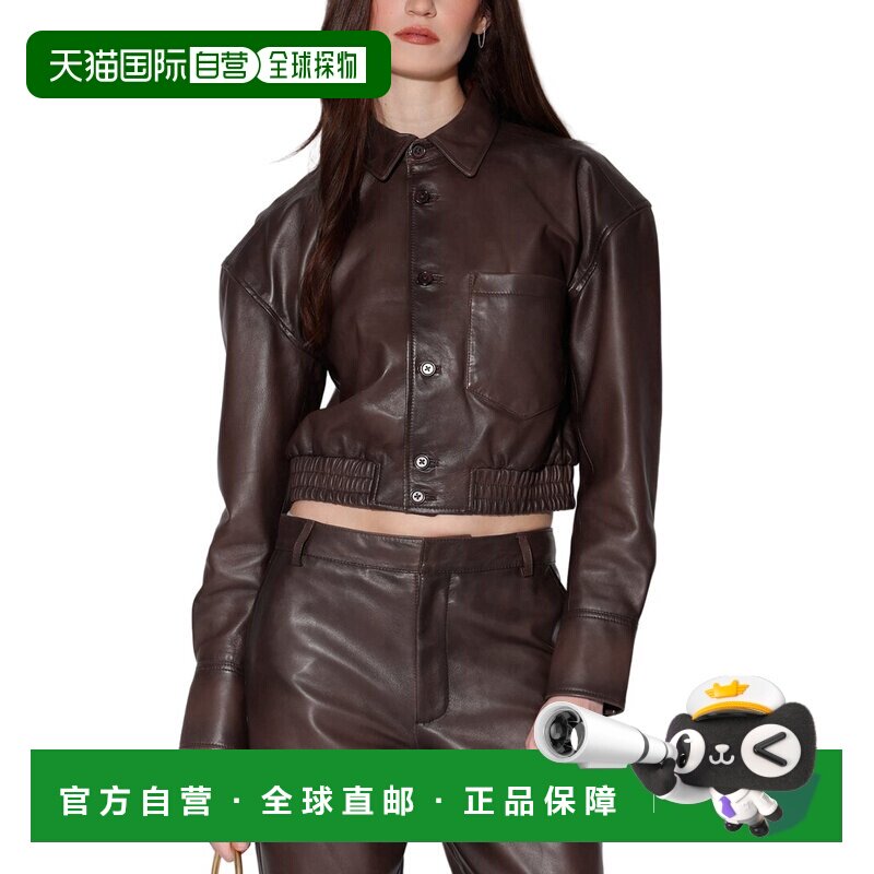 自营Walter Baker Irma Leather Jacket - brown 美国奥莱直发图片