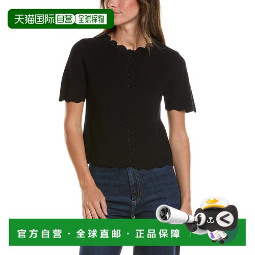 自营CeCe扇贝边顶部-黑色 美国奥莱直发