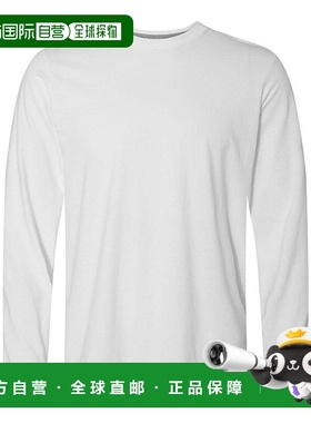 自营 Russell Athletic Essential 60/40 性能长袖 T 恤 - 白色