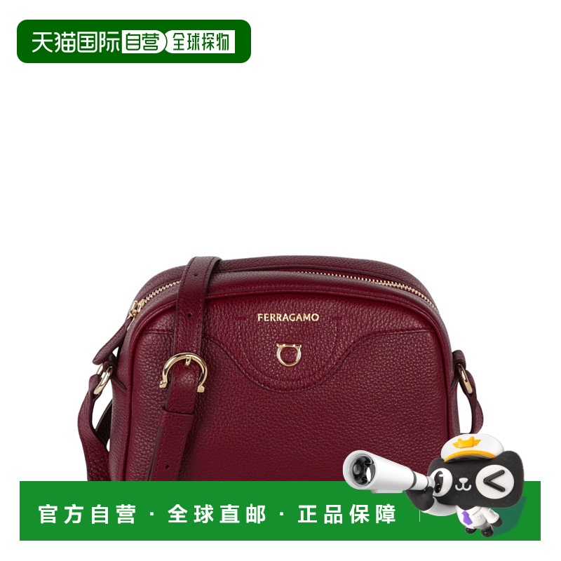 自营 salvatore ferragamo旅行相机斜挎包 - 酒红色 美国奥莱直发