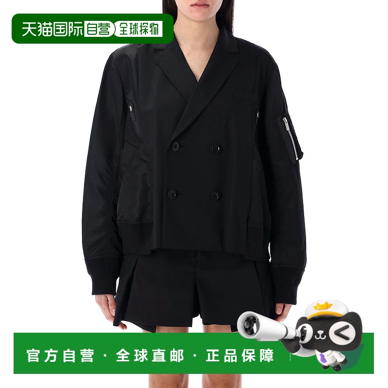 1h可退 香港直邮潮奢 Sacai 女士 长袖休闲夹克 2507633 black黑