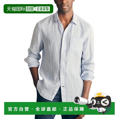 自营Faherty Laguna Linen Shirt - blue 美国奥莱直发