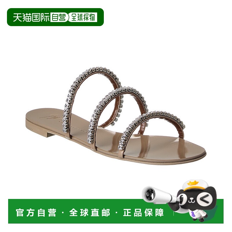 自营Giuseppe Zanotti Roll Leather Sandal - grey 美国奥莱直发