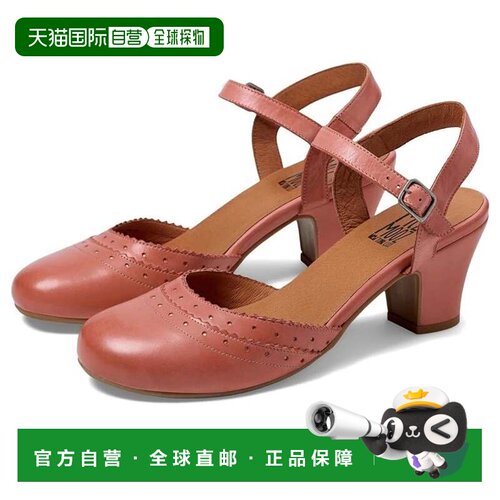 自营Miz Mooz Fredi高跟鞋女士B Azelea皮革脚踝绑带粗跟HTAT1107