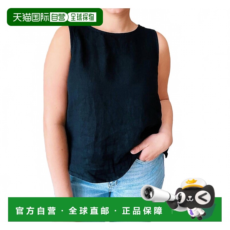 自营charlie bRaven Sleeveless Blouse In Black - black 美国奥