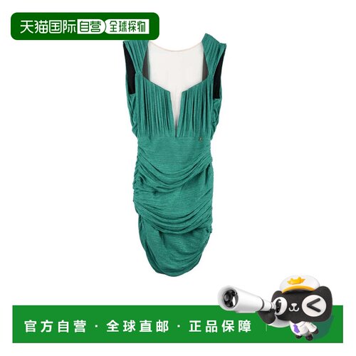自营elisabetta franchiLame Mini Dress - Green - green 美国奥