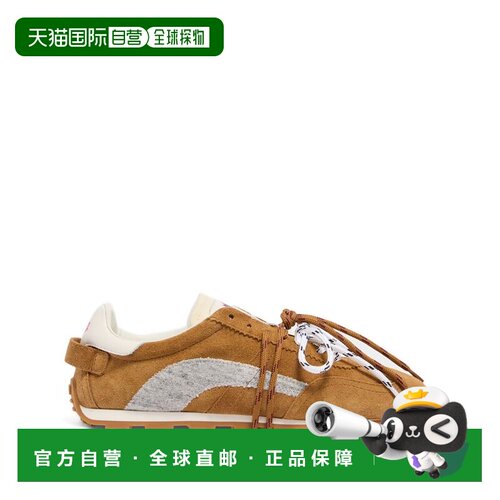 自营dsquared2Brown Applique Maple Leaf Lace-Up Sneakers - br